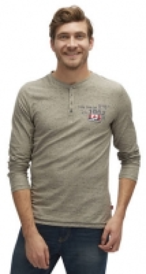 TOM TAILOR Shirt mit Print und Patch, vintage khaki light green