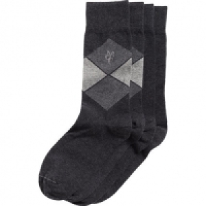 Marc OPolo Herren Socken Argyle dunkelgrau