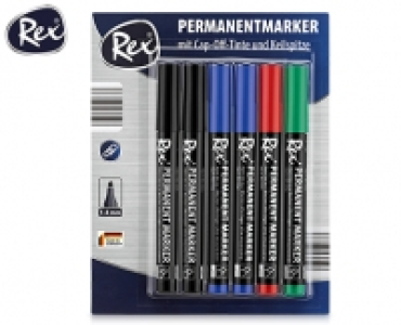 Rex®Permanent­marker, 6 Stück