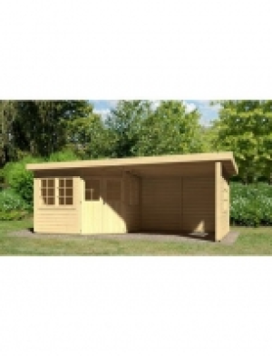 Set: Gartenhaus 5-Eck Leppin 3 Set 4, Gesamtma&szlig; (BxT): 598x303 cm, Ink
