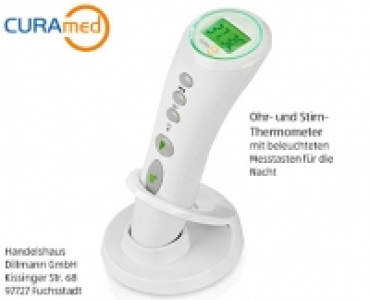 CURAmed Ohr- und Stirn-Thermo&shy;meter oder kontakt&shy;loses Thermo&shy;meter