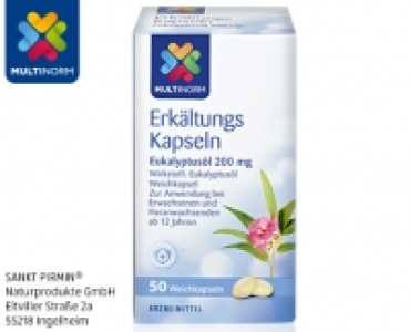 MULTINORM Erk&auml;ltungs Kapseln Eukalyptus&ouml;l 200 mg&sup2;