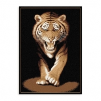 Roller  Teppich AFRIKA - braun-schwarz - Tiger - 160x225 cm