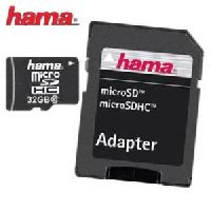 Highspeed-microSDHC-Karte 32 GB mit SDHC-Adapter 19.99 €