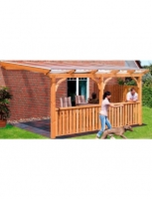 Terrassendach Premium Gr. B, in 3 Größen, mit geschwungenen Kopfbänder 1,149.99 €