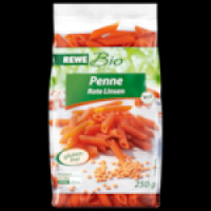 REWE Bio Penne Rote Linsen oder Fusilli Gr&uuml;ne Erbsen
