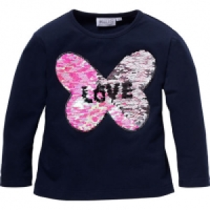 Karstadt  Kids and Friends Mädchen Langarmshirt mit Wendepailetten