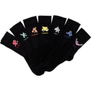 Yorn Herren Socken mit Wochentagen, 7er Pack