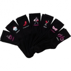 Yorn Damen Socken mit Wochentagen, 7er Pack