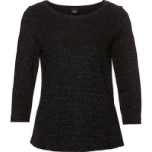 S.Oliver Black Label Damen Shirt mit Glitzerfaden