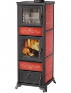 Kaminofen Norah Forno, Kachel bordeaux-rot, 7,2 kW, Backofen 899.99&nbsp;&euro;
