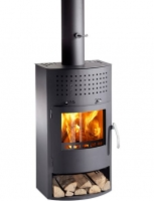 Kaminofen &raquo;Borneo Economic&laquo;, Stahl, 6 kW, abgerundete Sichtscheibe