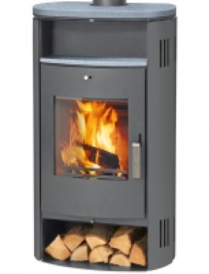 Kaminofen &raquo;Bella III&laquo;, Stahl, 7 kW, mit Tee- und Holzfach