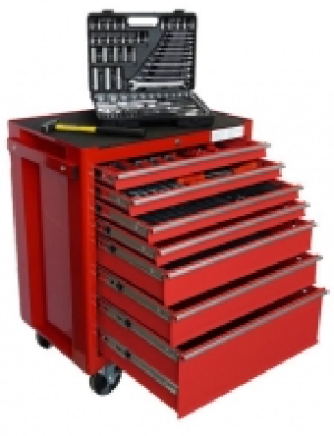 Werkstattwagen mit umfangreicher Werkzeugbest&uuml;ckung &raquo;FAMEX 843-40&laquo;