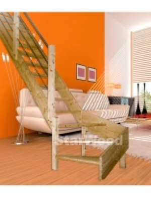 Raumspartreppe »Korfu«, offene Stufen, 1/4 links gewendelt, Holz-Edels 729.99 €