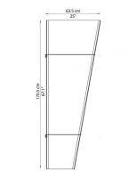 Hagebau  Seitenteile für Vordächer »Pegasus 620«, BxH: 63,5x170,5 cm, klar