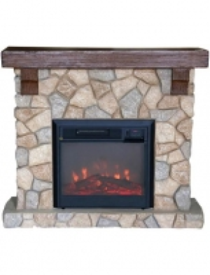 Elektrisches Kaminfeuer &raquo;Villach&laquo;, grau, mit Fernbedienung