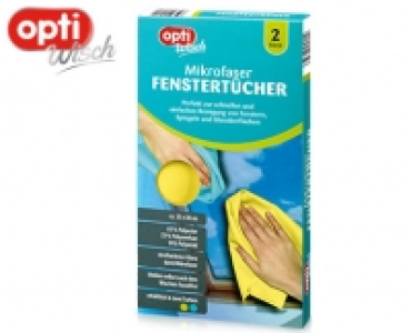 Aldi Süd  optiWisch Mikrofaser-Fenstertücher, 2 Stück