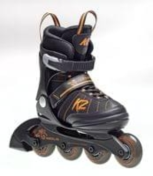 K2 Kinderinliner Merlin, Jungen (Gr. 32 - 37), Farbe Schwarz/Orange