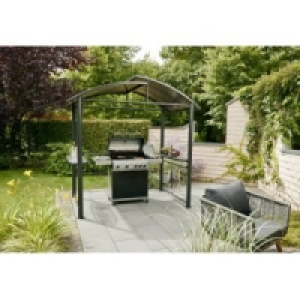 Gasgrill 4-flammig mit Seitenkocher Schwarz