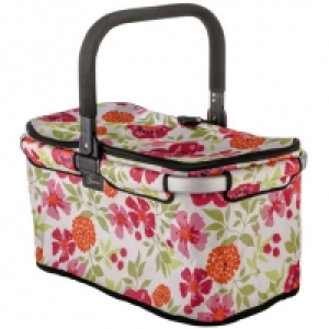 Genius Einkaufskorb mit Alurahmen, Blumenprint