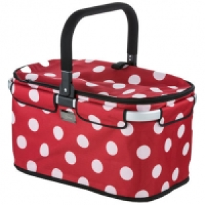 Genius Einkaufskorb mit Alurahmen, gepunktet