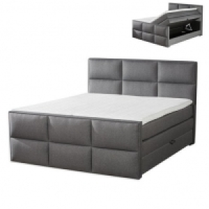 Boxspringbett FLORENZ - H3 - grau - Bettkasten - 180x200 cm 899.99 €
