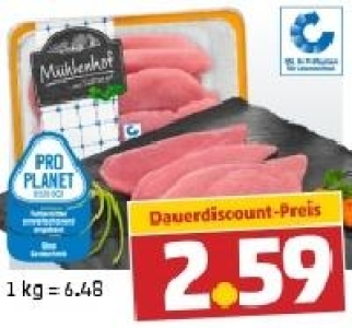 MÜHLENHOF Frische Hähnchen-Minutenschnitzel 2.59 €