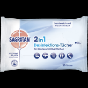 2in1 Desinfektions-Tücher 1.59 €
