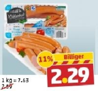 MÜHLENHOF Delikatess Wiener Würstchen 2.29 €