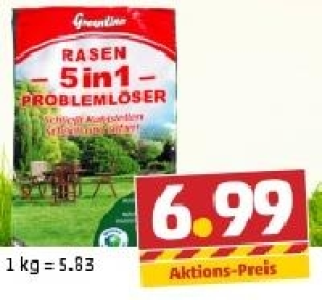 GREENLINE Probleml&ouml;ser Rasennachsaat 5 in 1