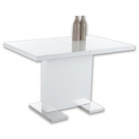 Roller  Tisch IRIS - weiß Hochglanz - ausziehbar - 120x80 cm