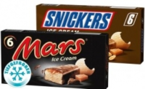 Mars, Snickers oder Bounty Eisriegel 1.99&nbsp;&euro;