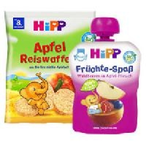 Hipp Bio-Kinder-Reiswaffel oder Bio-Fr&uuml;chte-Spa&szlig;