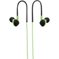 Euronics Hama Clip-On Sport-Ohrhörer Run In-Ear-Kopfhörer mit Kabel grün/schwarz