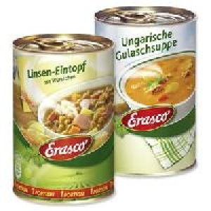 Erasco 1 Portion Linsen-Eintopf oder Gulaschsuppe 0.99&nbsp;&euro;