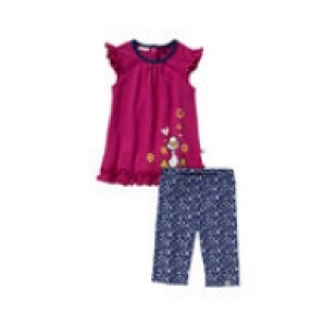Baby-Mädchen-Set mit Blümchen-Muster, 2-teilig 6.39 €