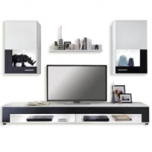 Wohnwand SQUARE - weiß-schwarz - 5-teilig 99.99 €