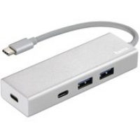 Euronics Hama USB-3.1-Type-C-Hub 1:4 Aluminium silber