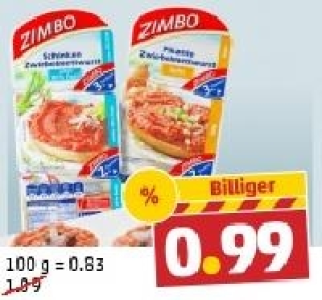 ZIMBO Zwiebelmettwurst 0.99&nbsp;&euro;