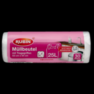 Müllbeutel mit Tragegriffen 25 l 0.59 €