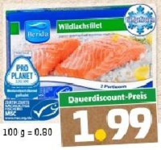 BERIDA Wildlachsfilet 1.99 €