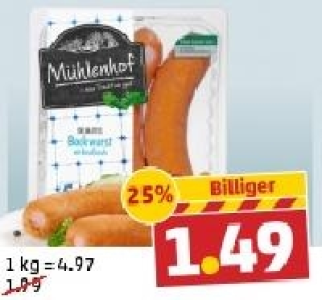 M&Uuml;HLENHOF Delikatess-Bockwurst 1.49&nbsp;&euro;