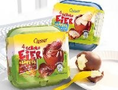 Choceur Schoko Eier mit Löffel