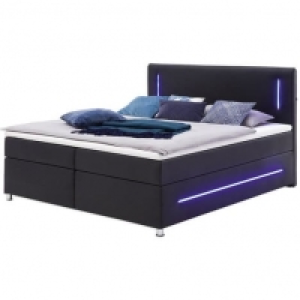 Boxspringbett LUMEX - schwarz - H2 - Kunstleder - 180x200 cm 999.99 €