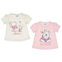 Plus  Winnie the Pooh Baby Shirt - Mädchen : offwhite rosa Gr. 80/86
