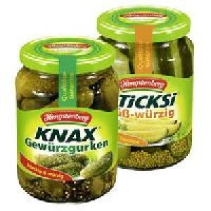 Hengstenberg Knax Gewürzgurken oder Sticksi süß-würzig 0.99 €