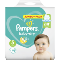 Rossmann Pampers Baby Dry Windeln Baby Dry Jumbo Plus Pack, Größe 5 Junior