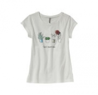 NKD  Damen-T-Shirt mit Blumen-Applikation