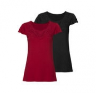 Damen-T-Shirt mit Spitzeneinsatz 7.99 €